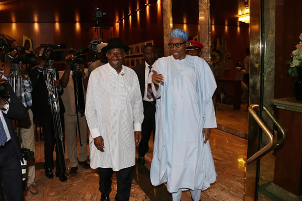 PHOTOS: Goodluck Jonathan visits President Buhari, Holds 15 Minutes Meeting 2