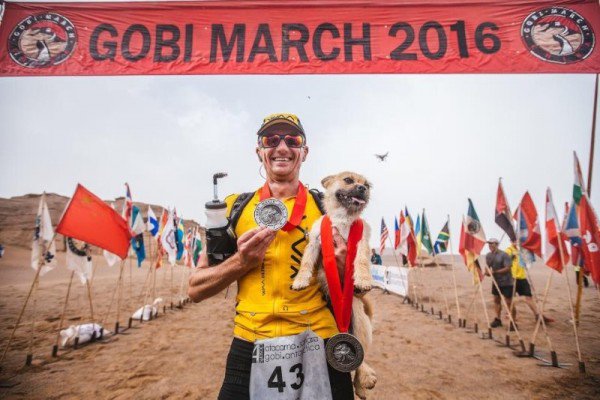 Extreme Marathon Runner Adopts Stray Dog That Ran with Him through Gobi Desert 5