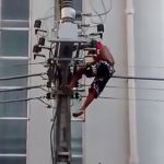 Brazilian Man Electrocuted To Death After Climbing Electric Pole to Entertain People at a Rally [PHOTOS + VIDEO] 10