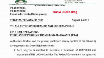 Read the Letter From FG to Banks Directing them to sell Dollar at N197 To Hajj Pilgrims 3