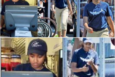 Photos of President Obama’s Second Daughter, Sasha Working At A Restaurant 3