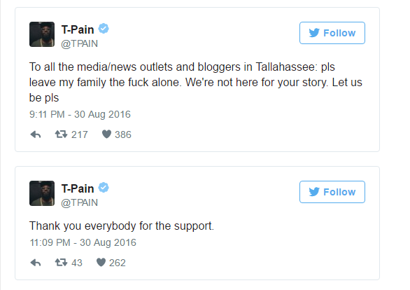 T-Pain Thanks Fans for Support Following Fatal Stabbing of His Niece 3