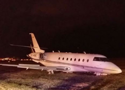 Cristiano Ronaldo’s Private Jet Crash Landed in Barcelona (Photos) 2
