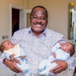 Gov. Abiola Ajimobi Of Oyo State Pictured With His Daughter’s New Born Twins 10