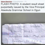 Checkout this result sheet given to a student by the vice principal [PHOTOS] 3