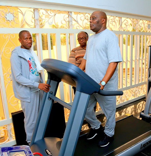 Atiku Abubakar Works Out at the Gym Ahead Of His 'Transfer to Arsenal' (Photos) 4