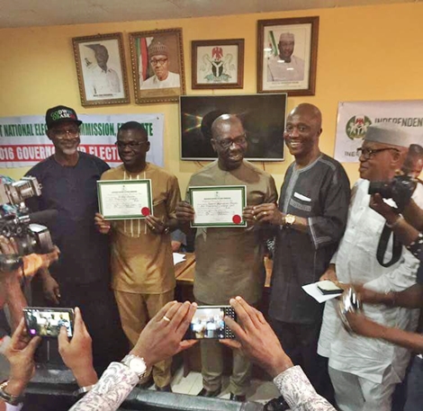 INEC Presents Certificate of Return to Governor-elect, Godwin Obaseki (Photos) 3