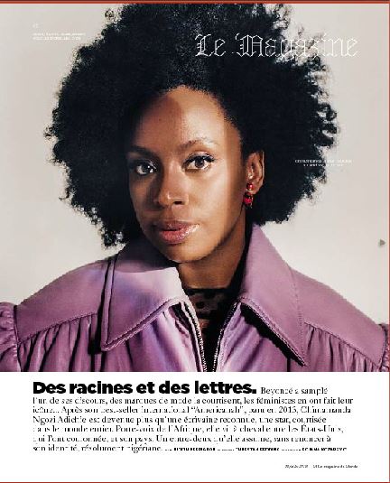 Chimamanda Adichie Covers French Magazine-'M-LE MONDE' Magazine 2