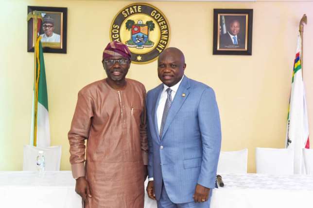 Governor Ambode Of Lagos State Receives Bitter Rival 'Sanwo-olu' In His Office After Primary Election 47