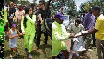 Celebrity Couple Kanye West And Kim Kardashian Gives Out Free Yeezys To Children In Uganda - Watch Video 6