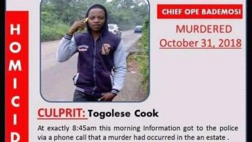 Newly Employed Togolese Cook Murders Multi Millionaire Business Man Chief Ope Bademosi 6
