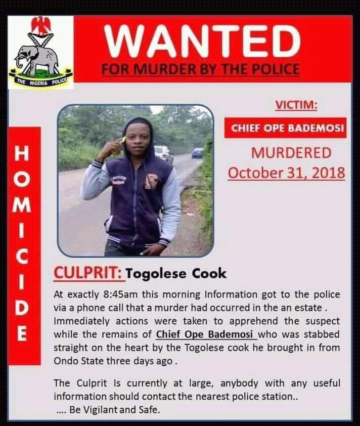 Newly Employed Togolese Cook Murders Multi Millionaire Business Man Chief Ope Bademosi 5