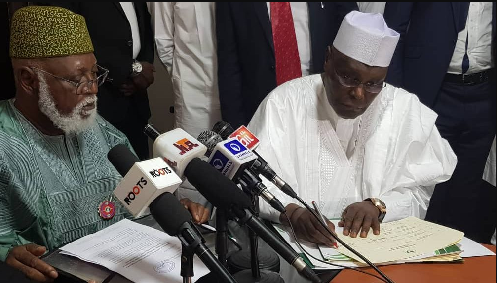2019 Election: Atiku Finally Signs Peace Accord, APC Accuses Him Of Deliberately Missing The Event 13