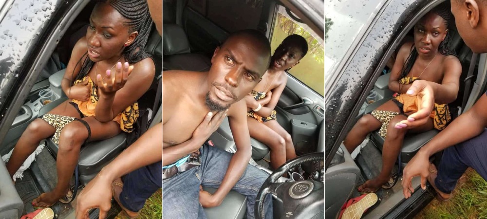 Couple Shamed By Residents After Being Caught Red-Handed Having Sex In A Car - See Photos 6