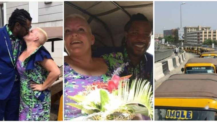 Nigerian Photographer Weds His Belgian fiancee With Convoy Of 20 Keke Napep - See Photos 2