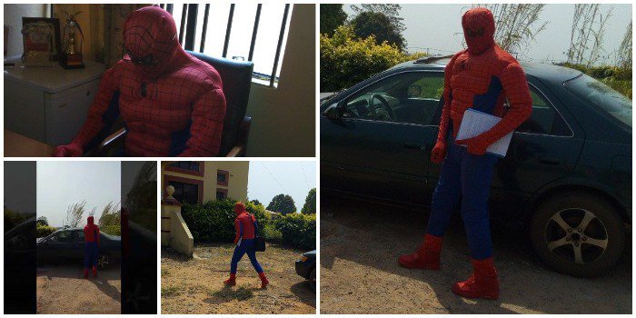 University Lecturer Transforms Into Spiderman To Attend To Students During The Ongoing ASUU Strike [Photos] 1