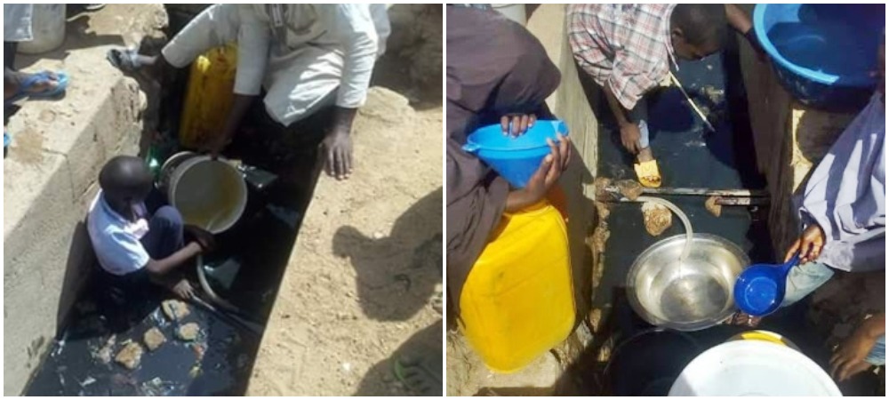 Heartbreaking! See Pathetic Photos Of Residents In Bauchi Community Fetching Drinking Water Inside Gutter 59