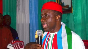 Trouble As APC Governor Candidate, Uche Ogah Campaigns For PDP During APC Rally [Video] 2