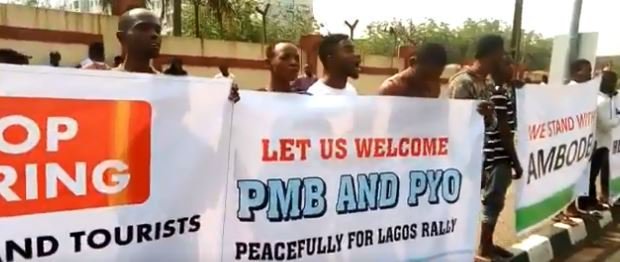 Protest At Lagos House Of Assembly Over Plans To Impeach Governor Ambode 21