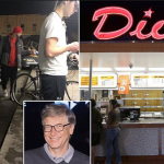 Billionaire Business Man, Bill Gates Spotted Waiting In Line At A Local Shop To Buy Burger 9
