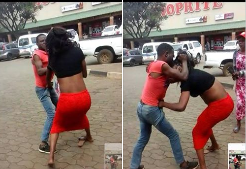Lady Fights Man Who Slapped Her Publicly In Front Of Shoprite Mall [Photos] 1