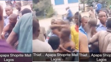 Thief Caught At Shoprite In Lagos, Rescued From Being Lynched By Mob [Photos] 3