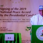 "There's Anxiety In The Air"- President Buhari Says As He And Atiku Sign Second Peace Accord 3