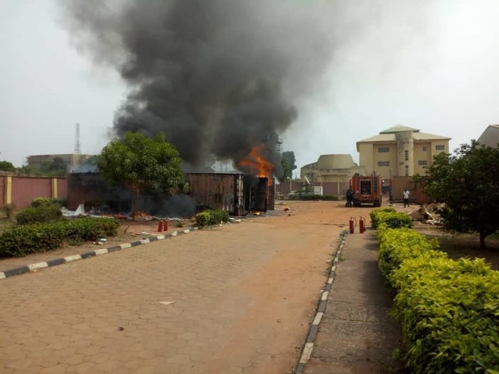 Two Containers Filled With INEC Election Materials Burns In Anambra, INEC Reveals Next Line Of Action [Photos] 1