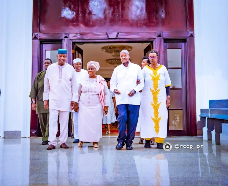 Ugandan President Museveni Hosts Pastor Adeboye, Wife At State Dinner [Photos]