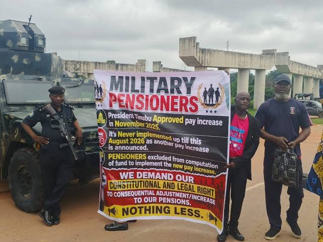 Military Retirees Protest Delayed Pension Adjustments In Abuja 9 Military Retirees Protest Delayed Pension Adjustments In Abuja